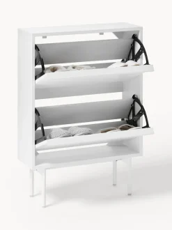 Zapatero de madera con compartimentos plegables Elona