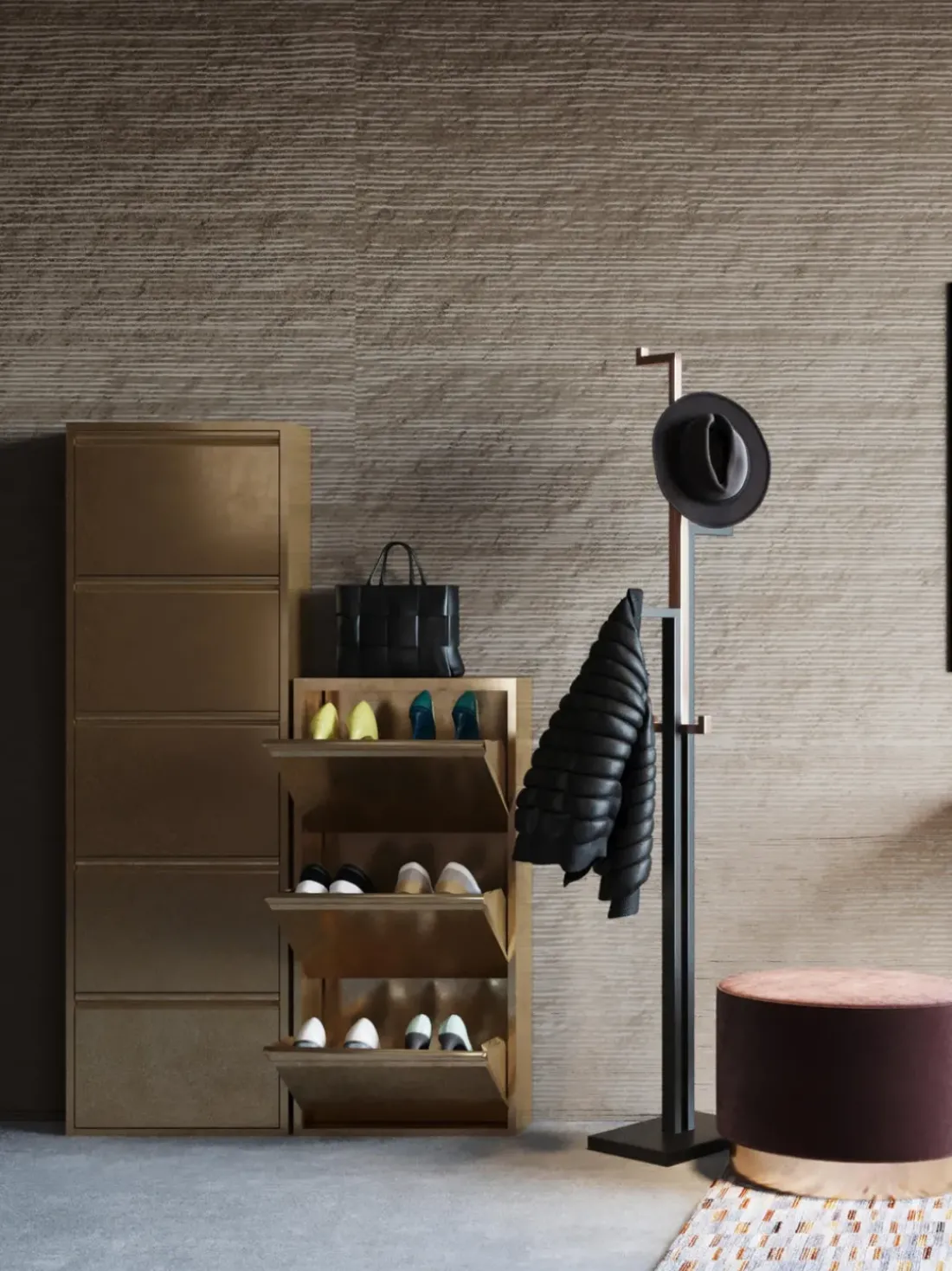 Zapatero de pared Caruso, puertas abatibles